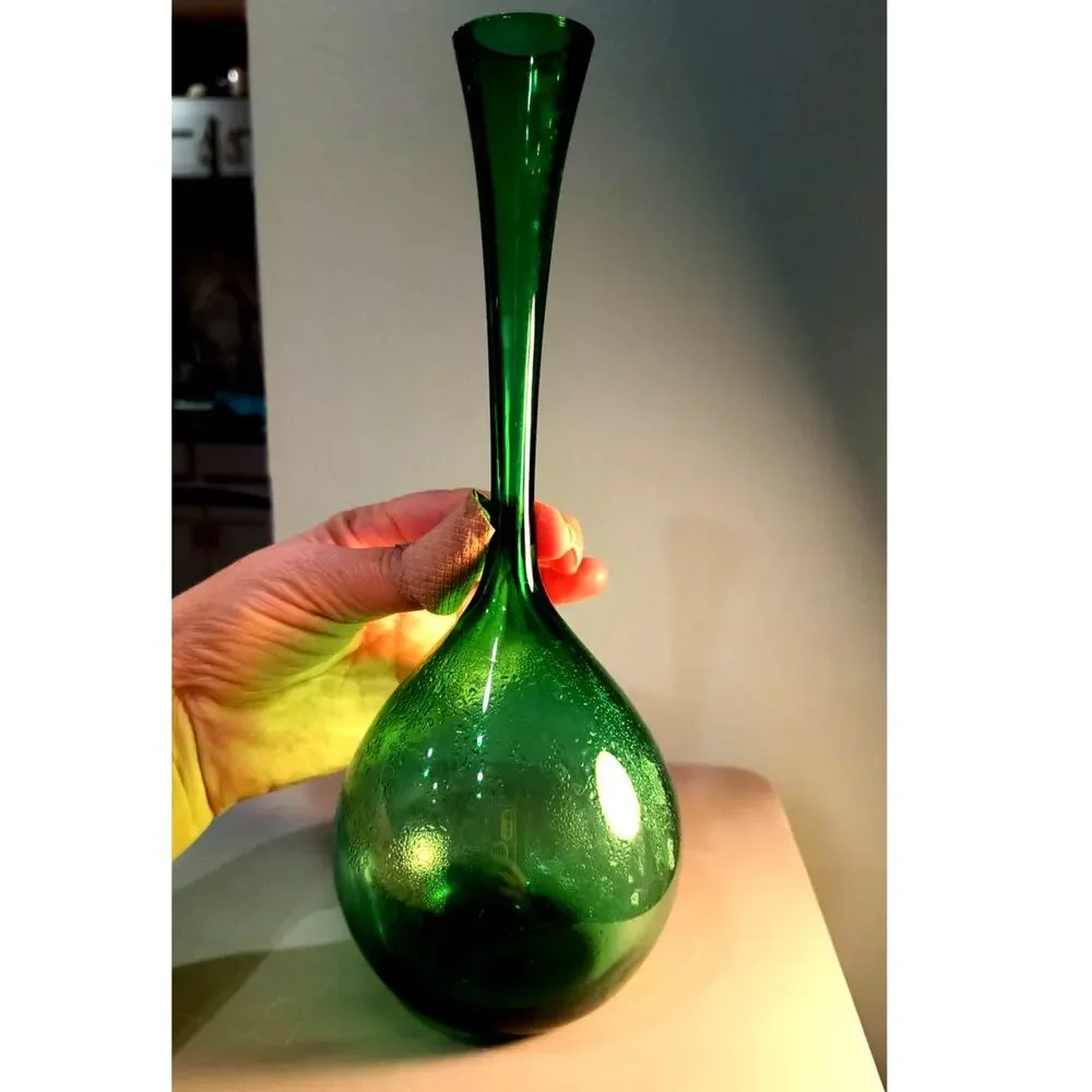 769. Empoli Style Green Genie Vase Decanter
